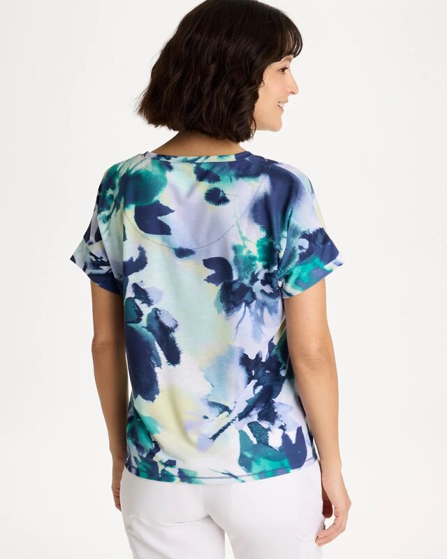 Zenergy Floral Drop Shoulder Tee - image 3